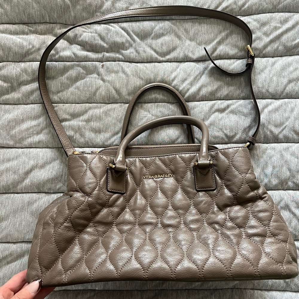 Vera Bradley tan leather handbag